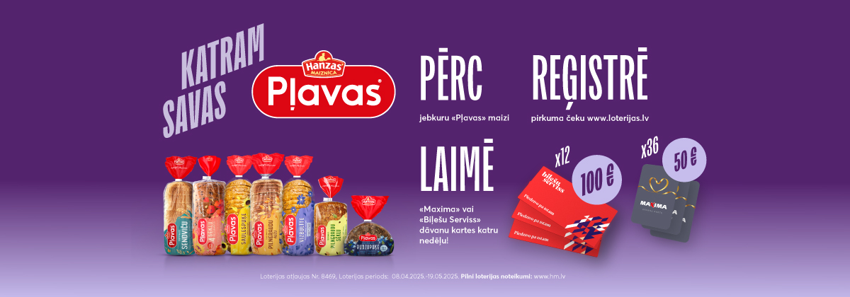 Pļavas maizes loterija Maxima veikalos